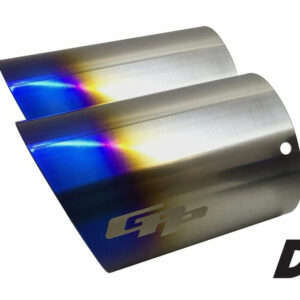 DD-R Burnt Titanium Tips with GPP logo (standard length) - Kaiju Motorsports