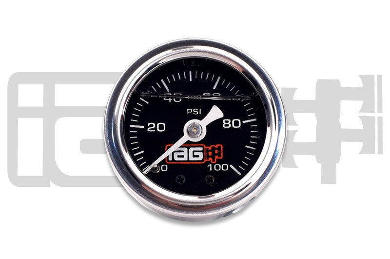 IAG Performance 0-100 PSI Liquid Filled Fuel Pressure Gauge (Black face) - Kaiju Motorsports