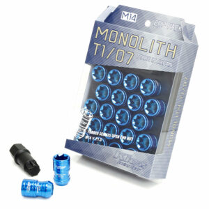 Project Kics Monolith T1/07 Lug Nuts (Blue) - 14x1.5 - Kaiju Motorsports