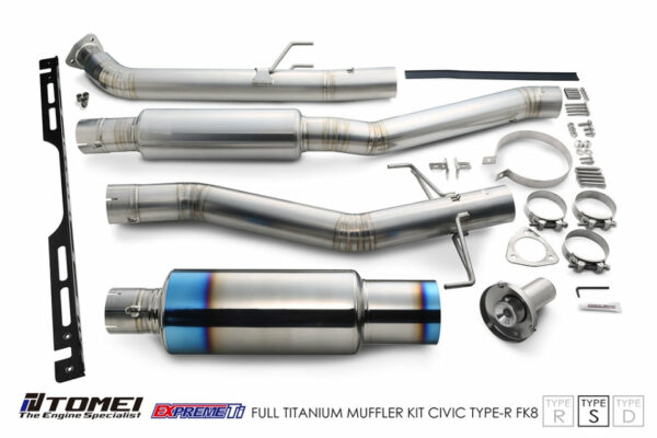 Tomei Full Titanium Expreme Ti Muffler Kit (Type S) - Honda Civic Type-R FK8 - Kaiju Motorsports