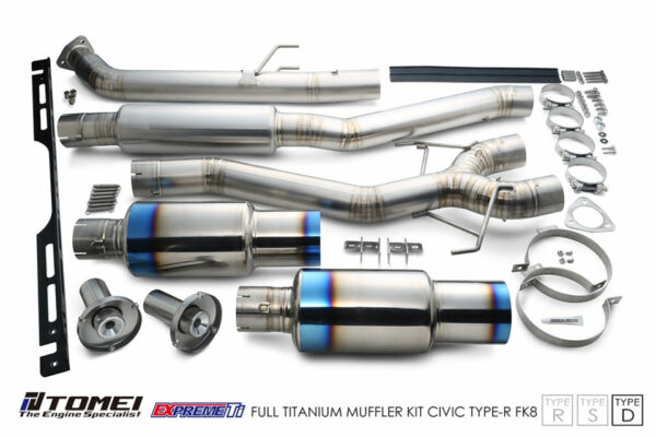 Tomei Full Titanium Expreme Ti Muffler Kit (Type D) - Honda Civic Type-R FK8 - Kaiju Motorsports