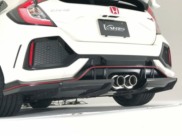 Varis Rear Diffuser (Half Carbon) - Honda Civic Type-R FK8 - Kaiju Motorsports