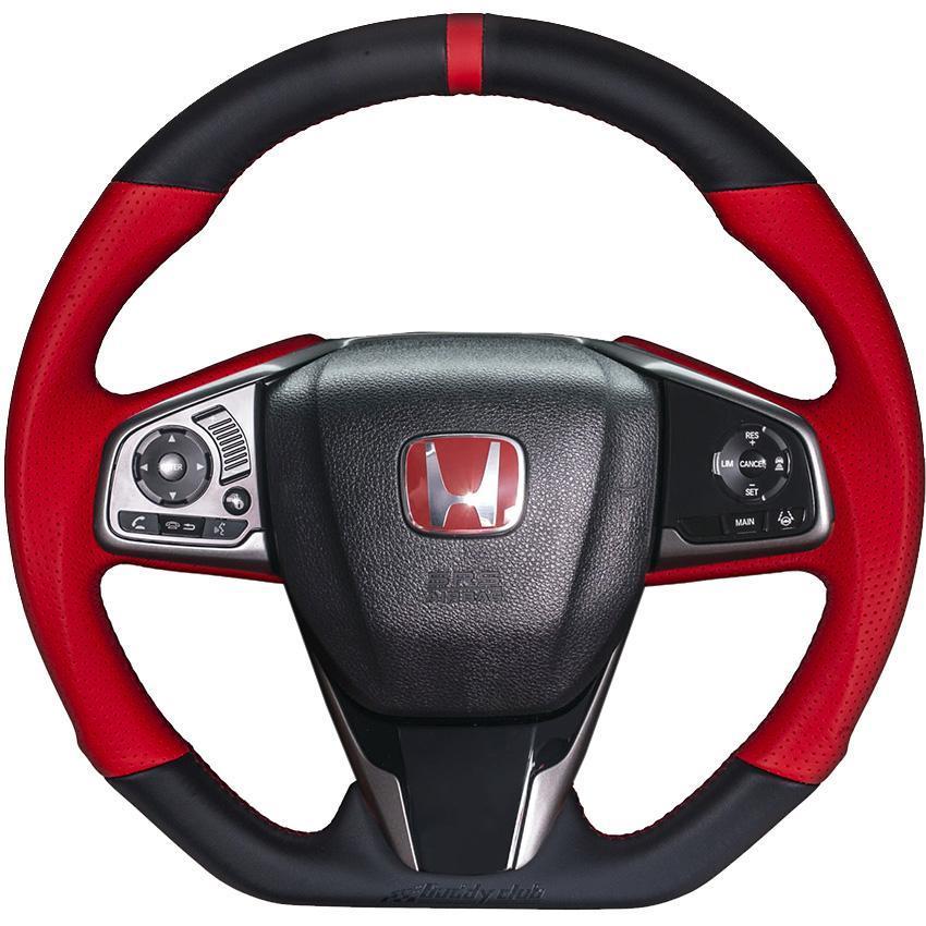 Buddy Club Racing Spec Red Steering Wheel (Carbon) - Honda Civic Type-R FK8 - Kaiju Motorsports