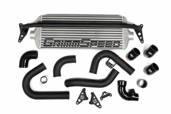 Grimmspeed Front Mount Intercooler kit Silver Core w/Black Piping - WRX VA - Kaiju Motorsports