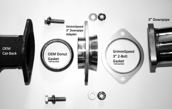 GrimmSpeed 3in Downpipe to Stock Catback Adapter - WRX / STI VA - Kaiju Motorsports