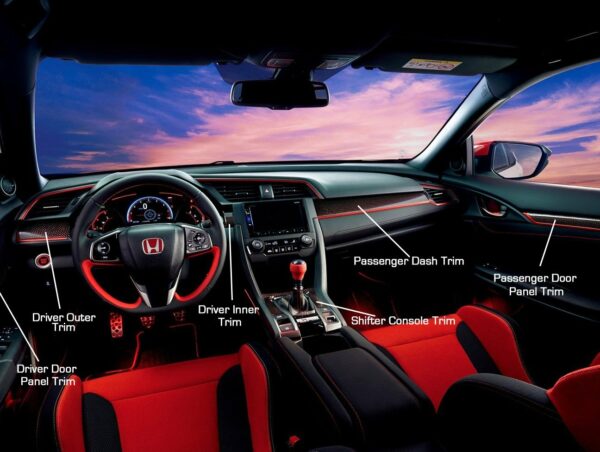 Honda Carbon Interior Trim Set - Honda Cvic Type-R FK8 - Kaiju Motorsports