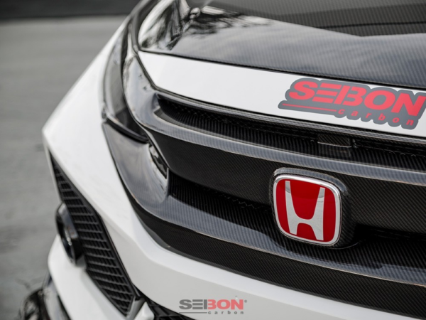 Seibon CF Front Grill (OEM Style) - Honda Civic Type-R FK8 - Kaiju Motorsports
