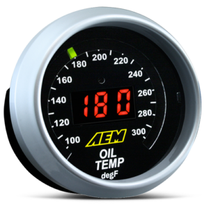 AEM Oil Temperature Digital Display Gauge (52mm) - Universal - Kaiju Motorsports