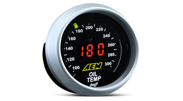 AEM Oil Temperature Digital Display Gauge (52mm) - Universal - Kaiju Motorsports
