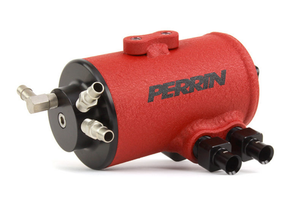 Perrin Air Oil Separator (Red) - Subaru WRX VA - Kaiju Motorsports