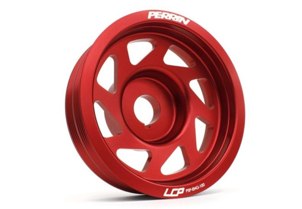Perrin Lightweight Crank Pulley (Red) - Subaru STI VA - Kaiju Motorsports