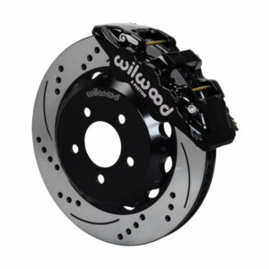 Wilwood W6A Slotted / Drilled Big Brake (Black) - Subaru STI VA - Kaiju Motorsports